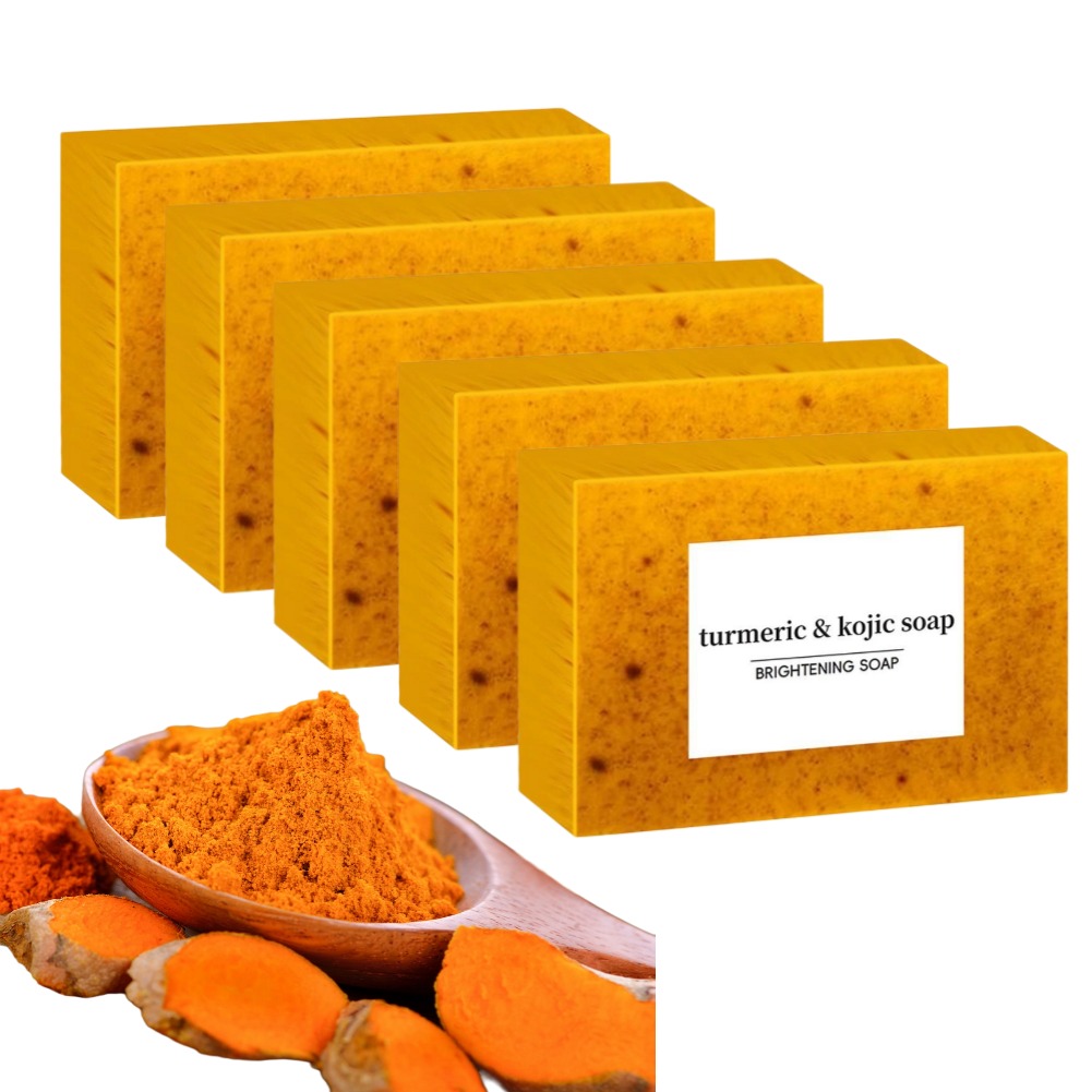 Soap Making Olive Oil - สบู่ขมิ้นทำมือ 100 กรัม, สบู่กรดโคจิกมะนาว, สบู่สำหรับอาบน้ำและล้างหน้า ดูแลผิวกาย