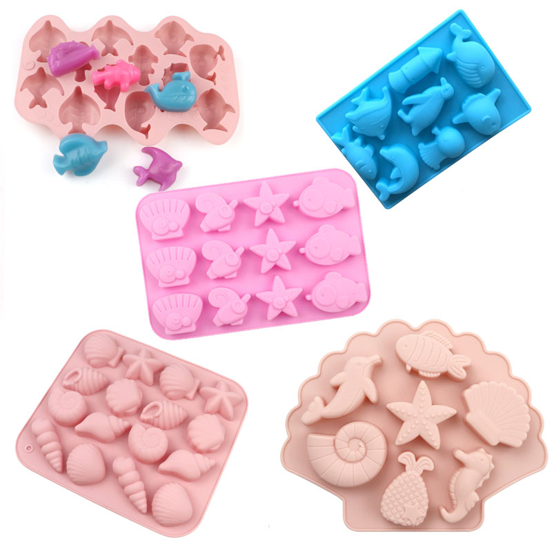 Soap Making Websites - Marine Theme แม่พิมพ์ซิลิโคน Ocean สัตว์ปลา Conch