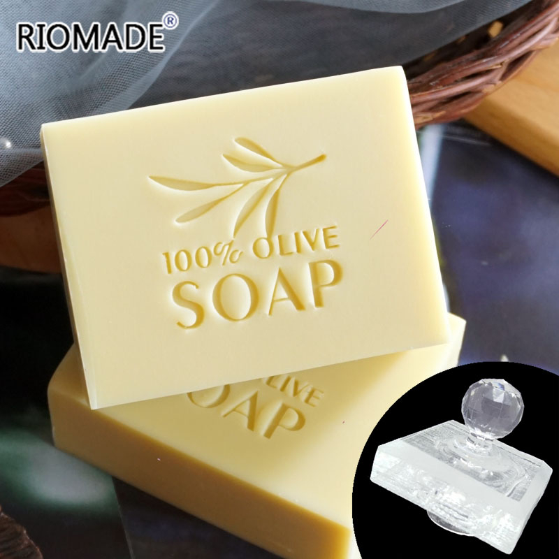 Soap Making Websites - แสตมป์สบู่อะคริลิคมะกอกบริสุทธิ์ 100% มะกอกประณีตโปร่งใสแสตมป์แฮนด์เมดซีลใช้สําหรับสบู่บท