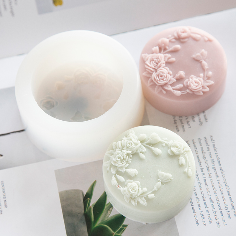 Soap Making Additives - รอบรูปร่าง Rose ดอกไม้สบู่แฮนด์เมดแม่พิมพ์ซิลิโคน Peony Rose ดอกไม้สบู่ทําแม่พิมพ์เทียนหอมเรซิ่นปูนปลาสเตอร์แม่พิมพ์
