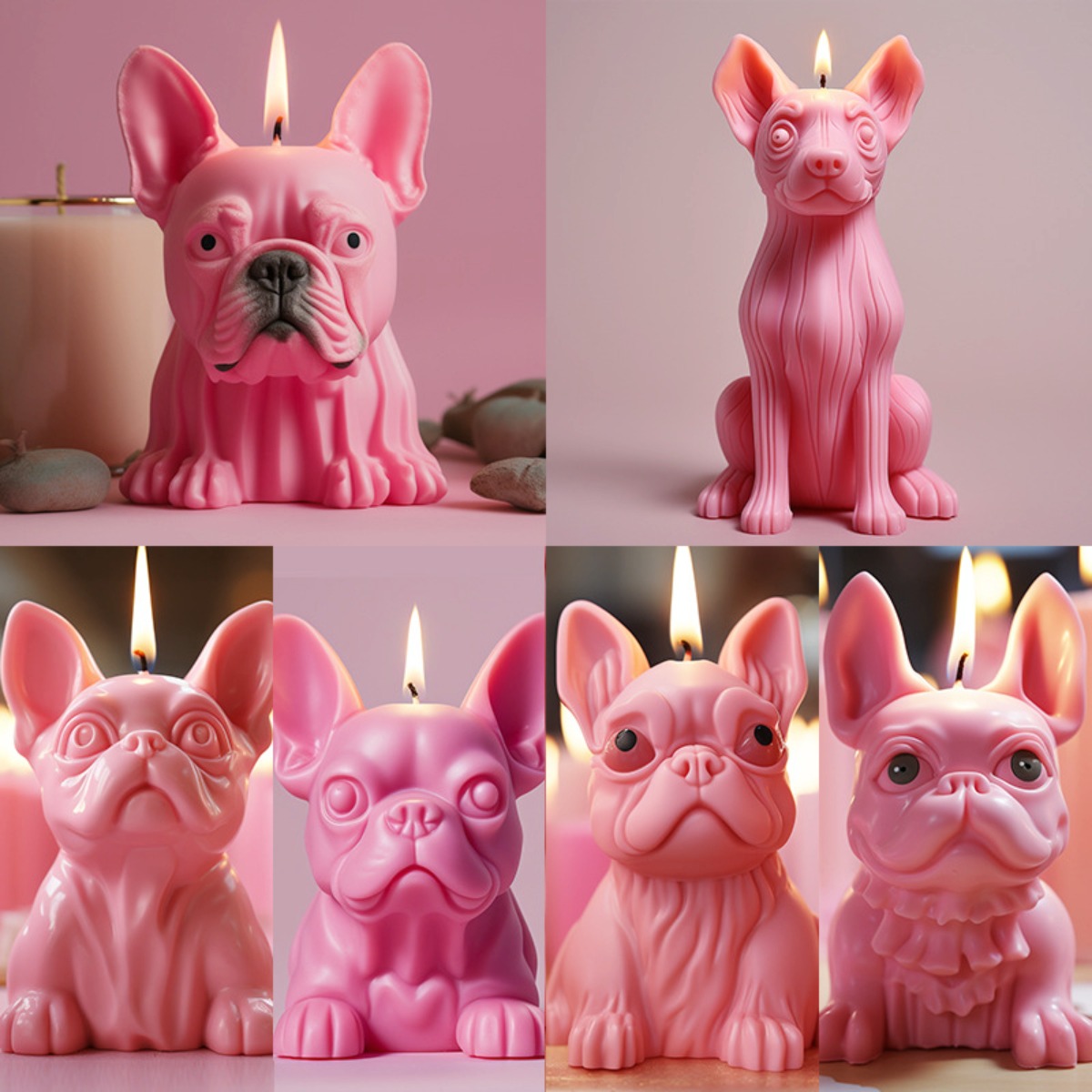 Soap Mold Silicone Loaf - ปักกิ่งเทียนรูปสัตว์ปั๊กลูกสุนัขพิมพ์เค้กซิลิโคนฝรั่งเศสสำหรับสุนัขต่อสู้แม่พิมพ์สบู่ชุดทำช็อคโกแลตของตกแต่งห้องเด็กทารก