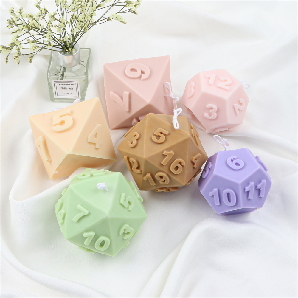 Soap Making Additives - แม่พิมพ์ซิลิโคนทำสบู่อีพ็อกซี่รูปทรงลูกเต๋าหลายเหลี่ยมมีกลิ่นหอมเครื่องมือทำสบู่ทำสบู่ทำด้วยมือทรงสามเหลี่ยมเพชร