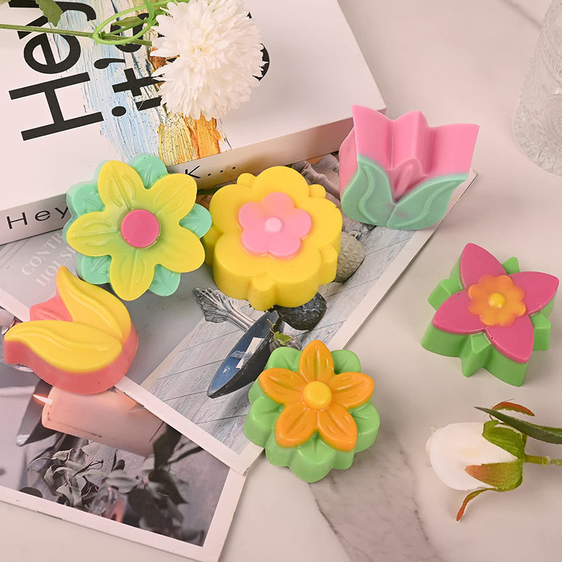 แม่พิมพ์เค้กดอกไม้ซิลิโคน 6-Ca - Soap Making Websites บทวิจารณ์และราคา