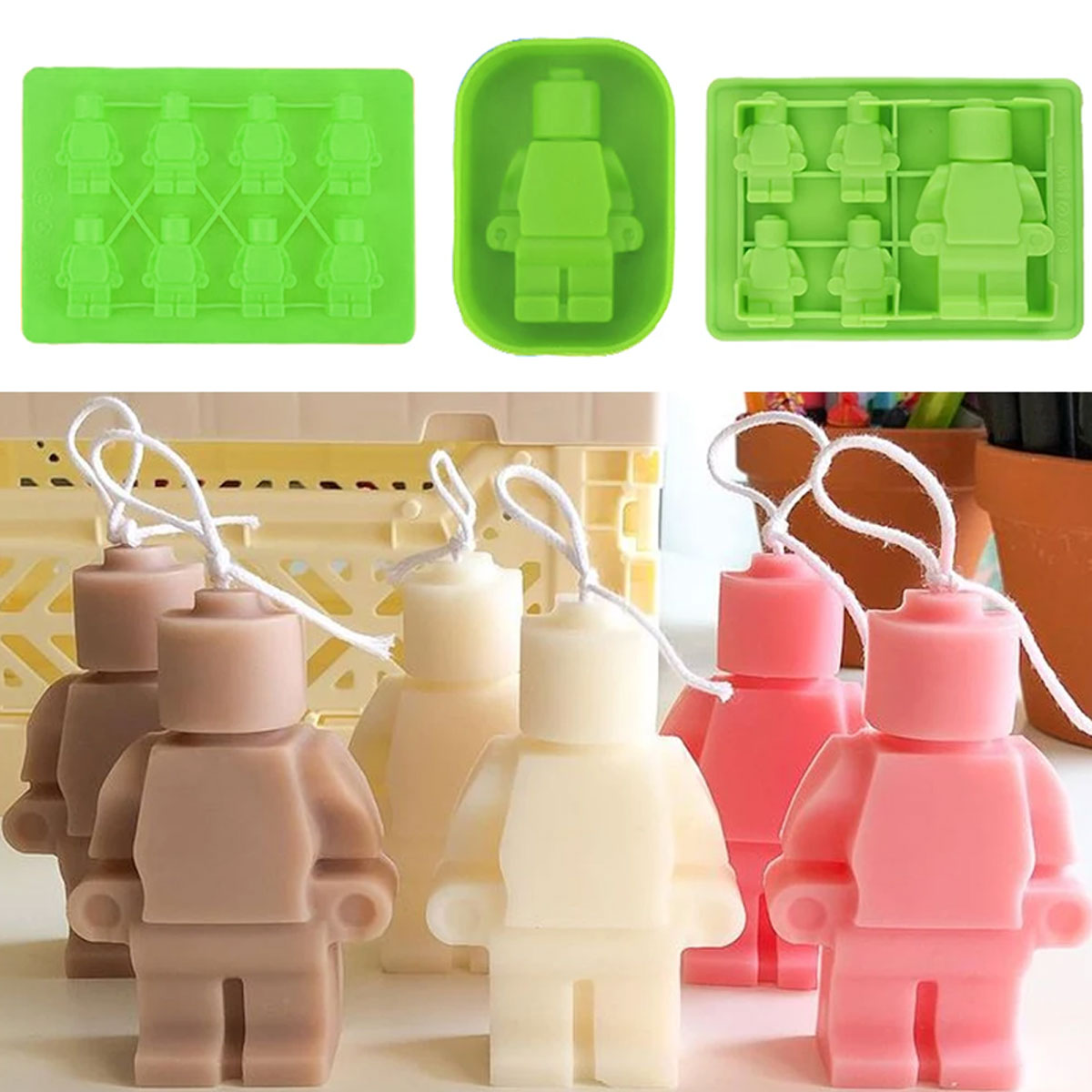 แม่พิมพ์ซิลิโคนรูปหุ่นยนต์5ช่อ - Soap Making Websites บทวิจารณ์และราคา